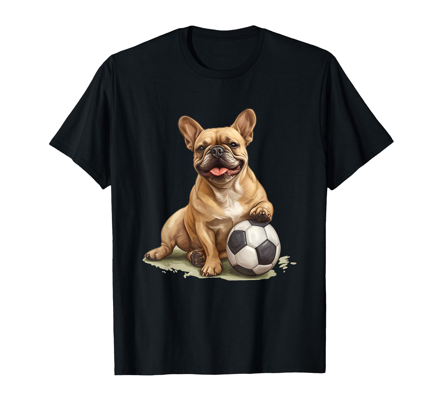 Adorable French Bulldog Soccer Ball Sports Team Animal Men Women Kids T-Shirt