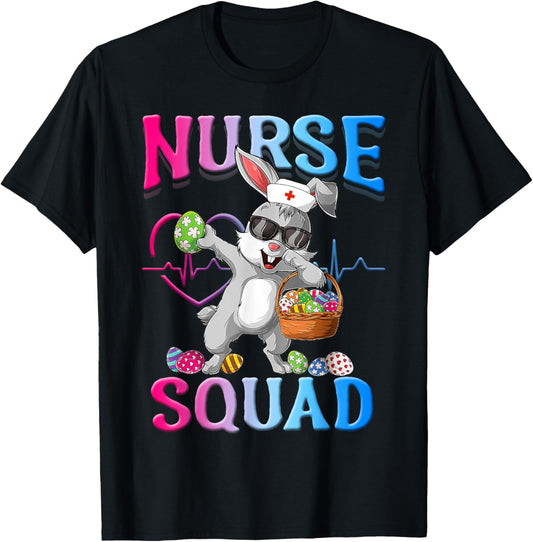 Cute Nurse Squad Easter Bunny T-Shirt