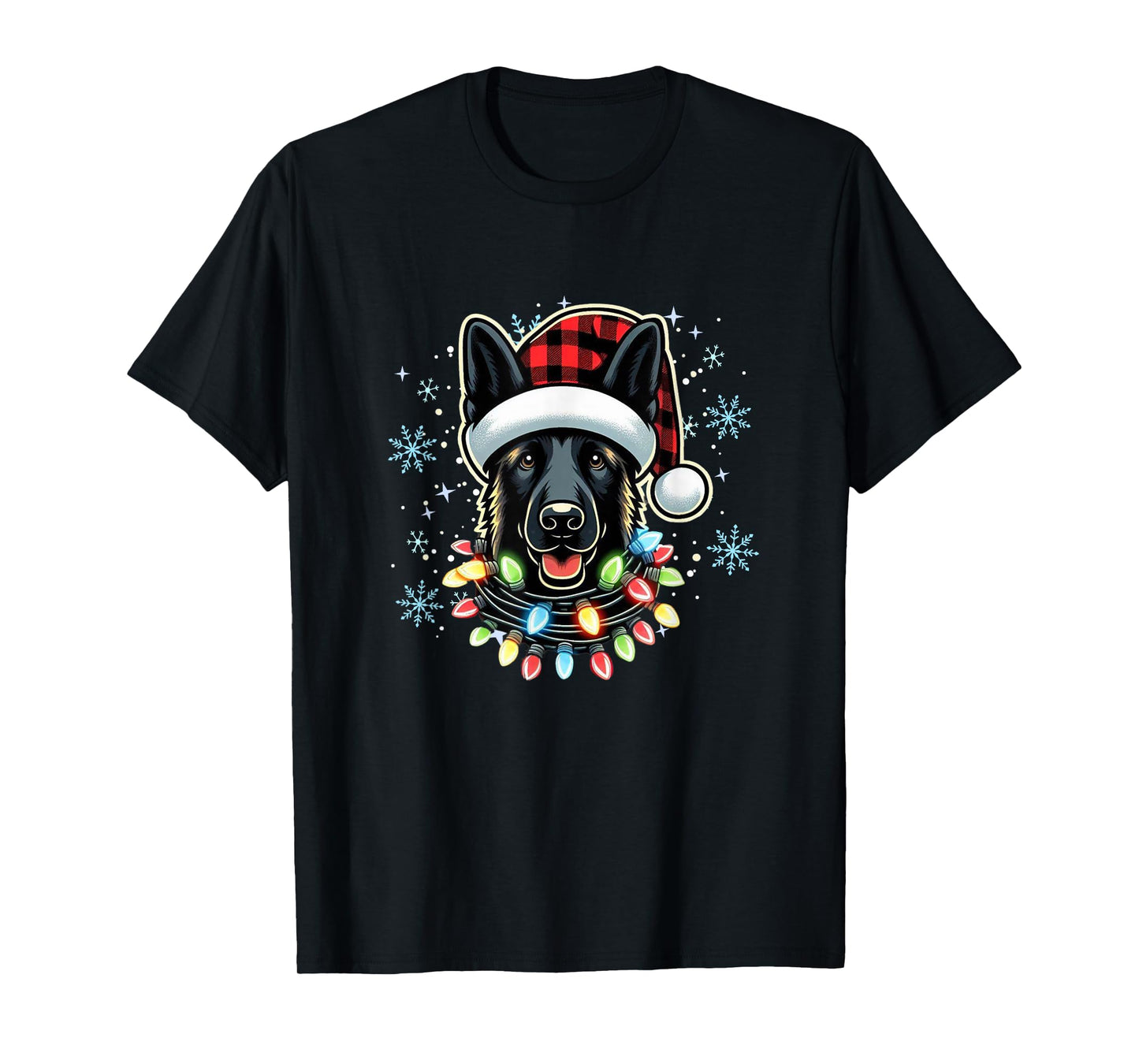 Belgian Shepherd Christmas Xmas Malinois Lover T-Shirt