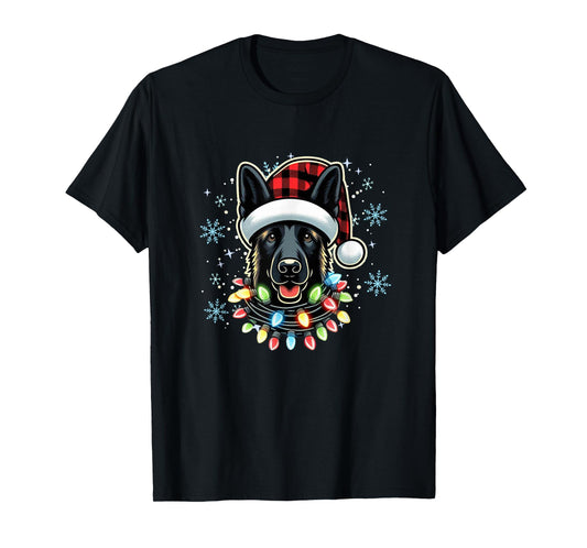 Belgian Shepherd Christmas Xmas Malinois Lover T-Shirt