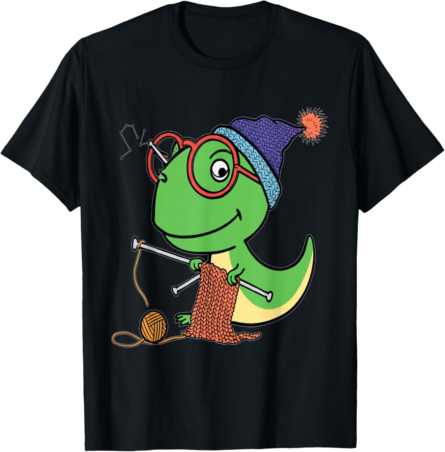 Knitting T-Rex Dinosaur - Funny Crochet Yarn Knitter T-Shirt