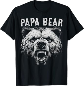 Papa Bear Best Idea Fathers Day Funny Bear Gifts For Men Dad T-Shirt