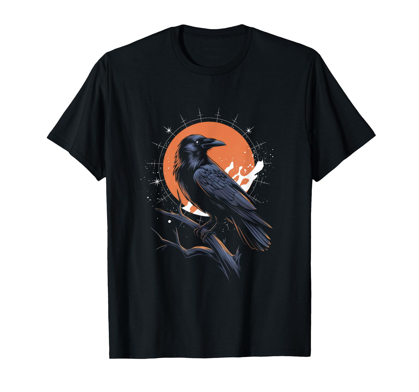 Raven Crow Dark Bird Witchcraft Omens Midnight T-Shirt