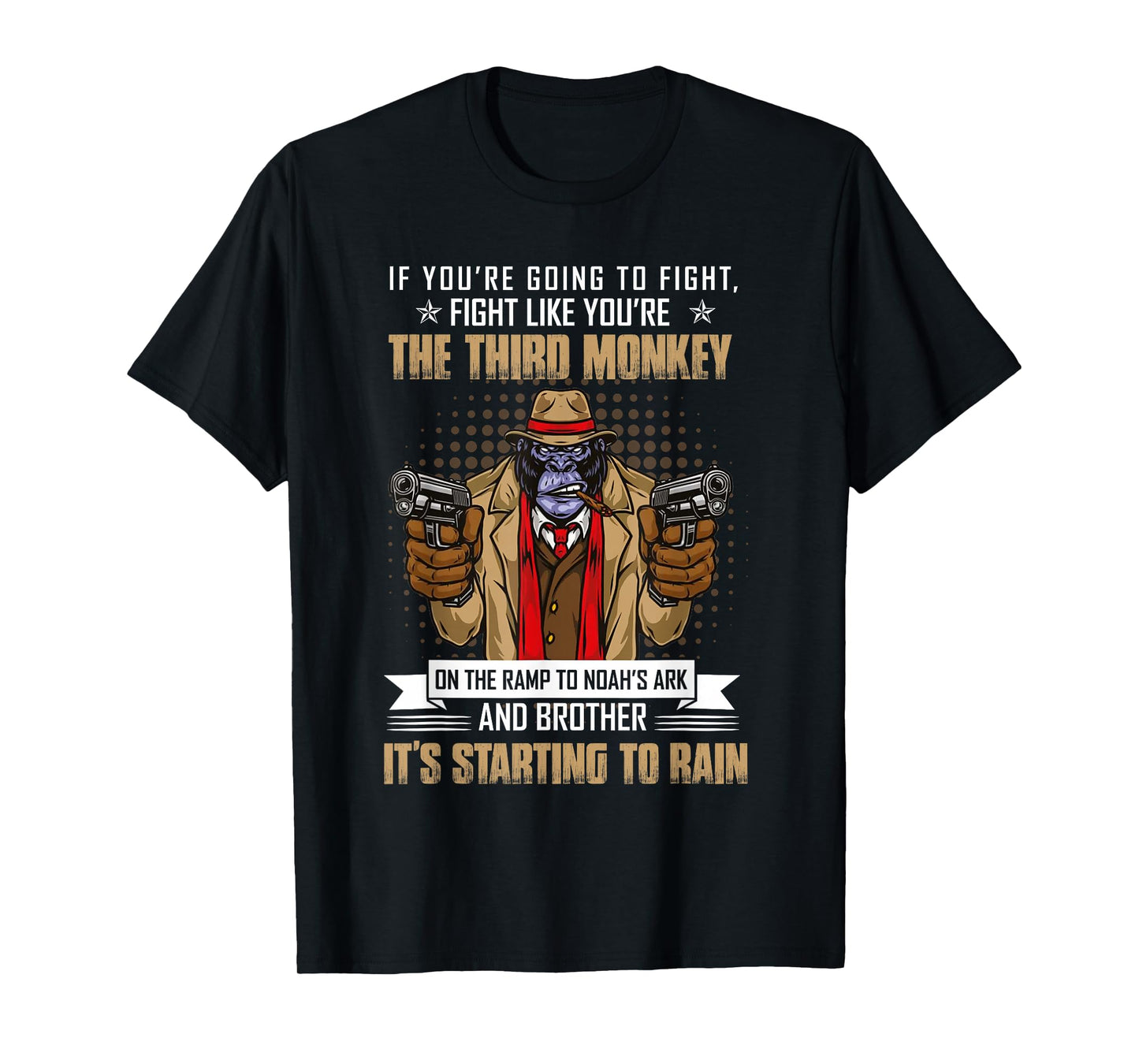 Vintage If You're Going To Fight Fight Like Monkey T-Shirt
