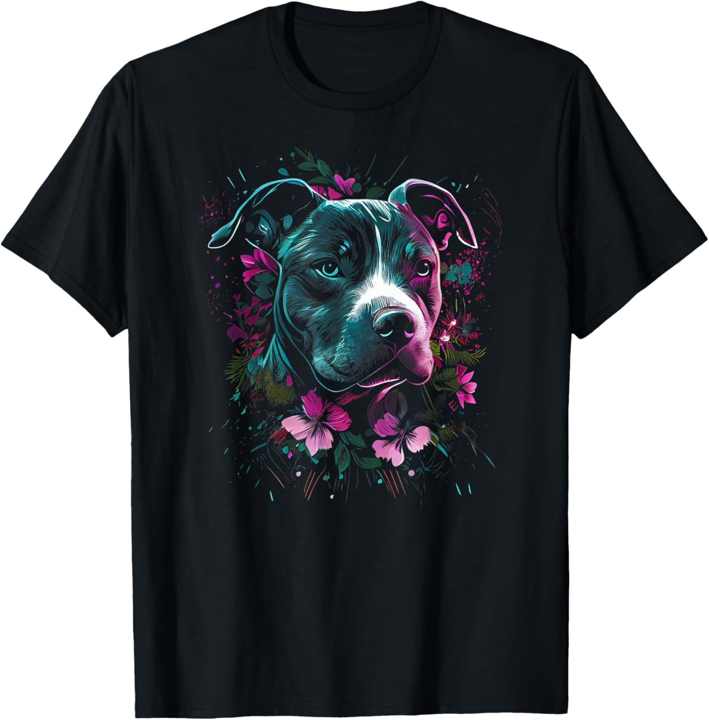 Art Colorful American Staffordshire Terrier T-Shirt