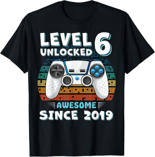 6 Year Old BDay Decorations Son Boy 6yr 2020 6th Birthday T-Shirt