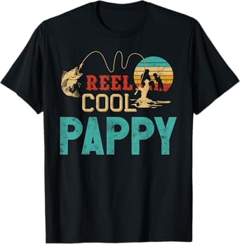 Reel Cool Pappy vintage funny fishing rod gifts for Pappy T-Shirt