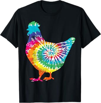 Tie Dye Chicken For Hippy Farmer Hobby Farm T-Shirt
