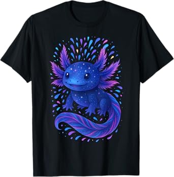 Axolotl Beautiful Galaxy Colorful Art Axolotl T-Shirt