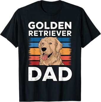 Golden Retriever Dog Father Golden Retriever Dad T-Shirt for Men Women