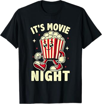 It's Movie Night Retro Family Movie Night T-Shirt