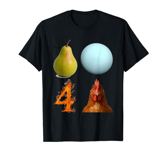 Pre Pear Ball Fire Chicken Funny Pun Meme T-Shirt