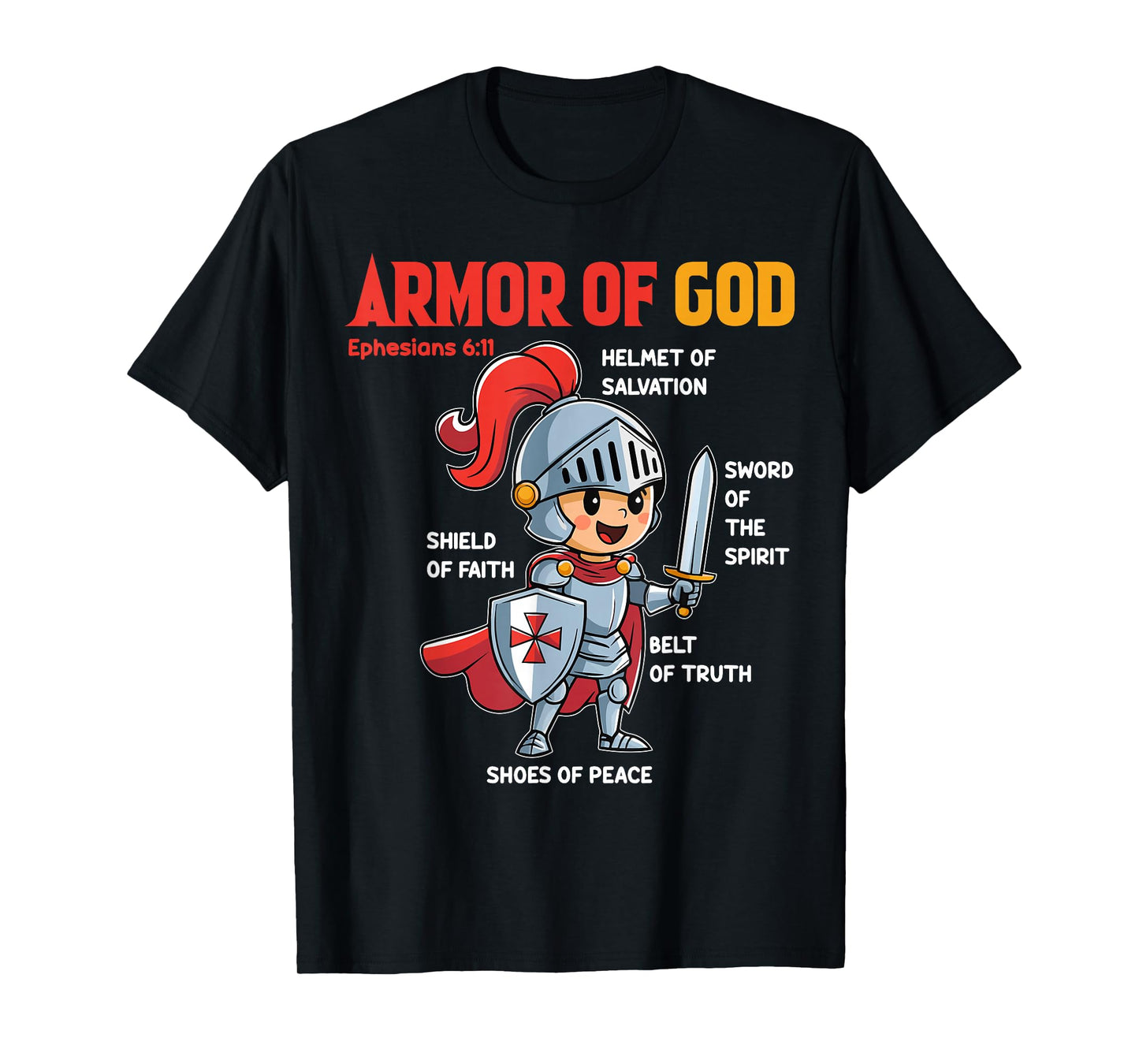 Toddler Boy Armor Of God Brother Son Men Kid Christian Jesus T-Shirt