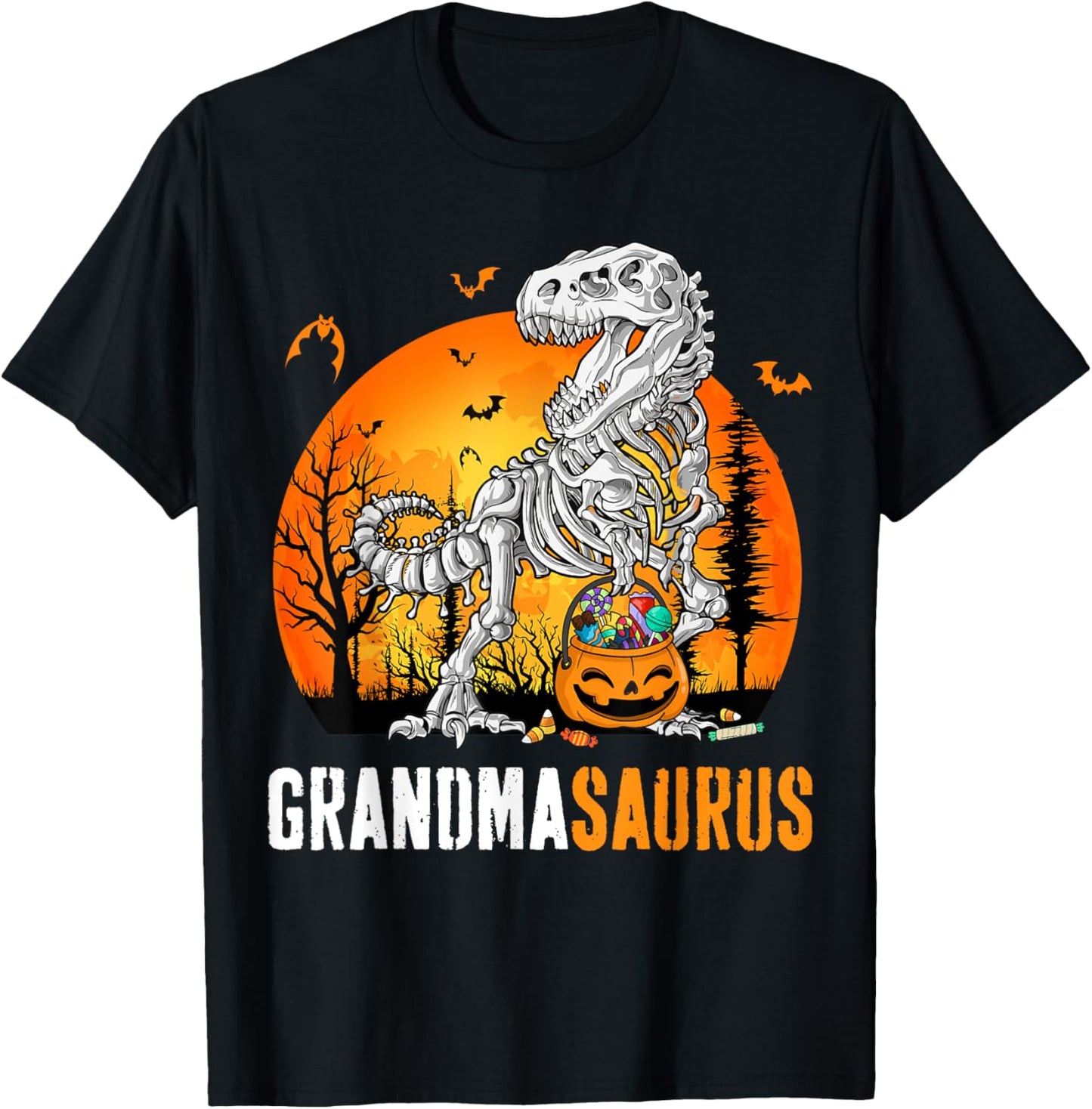 Grandmasaurus Dinosaur Skeleton Halloween Grandma Saurus T-Shirt
