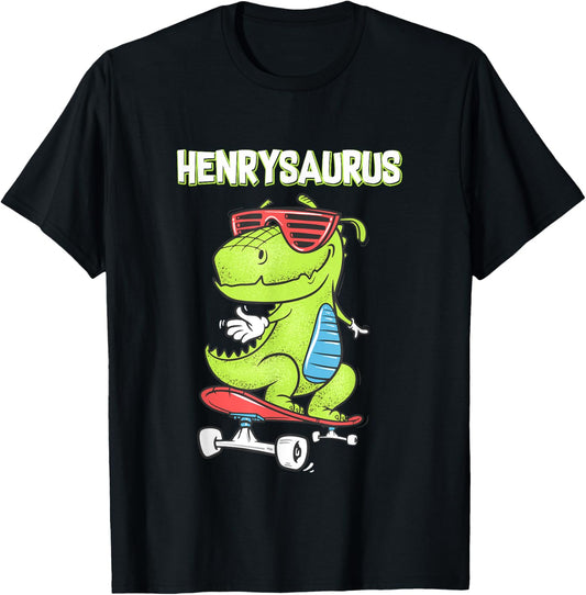 HENRYSAURUS shirt name birthday gift dinosaur t rex T-Shirt