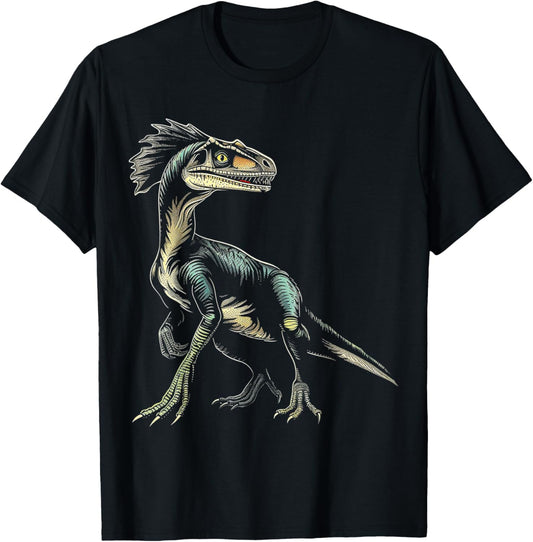 Dilophosaurus Dinosaur Motif Art Dilophosaurus T-Shirt
