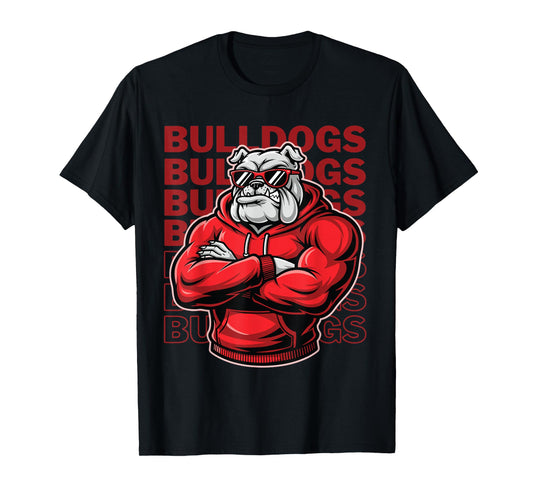 Bulldogs Tshirt Retro Bulldogs Gift for Men Women Boys Girls T-Shirt