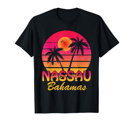Nassau Bahamas Beach Retro Summer Vibes Family Vacation T-Shirt