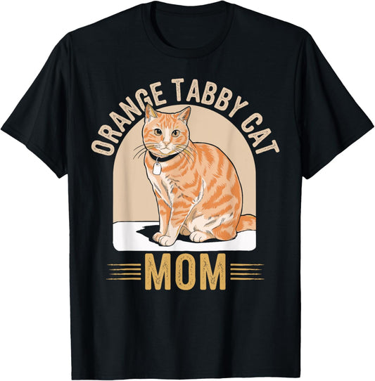Tabby Cat Orange Cat Mom T-Shirt