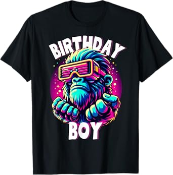 Gorilla Birthday Funny Gorilla Boys Adult Girl Family Party T-Shirt