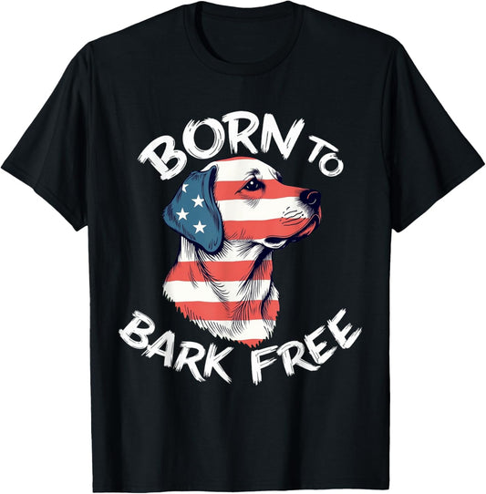Funny Vintage Patriotic Labrador Dog with American Flag T-Shirt