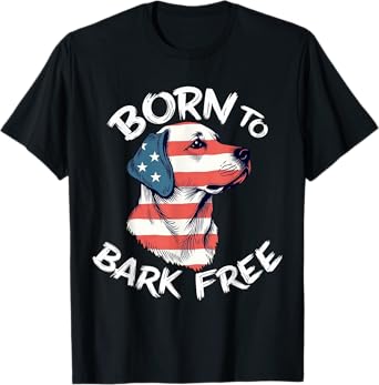 Funny Vintage Patriotic Labrador Dog with American Flag T-Shirt for Men Women Kids