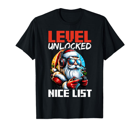 Christmas Gamer Boys Nice List Video Game Santa Xmas T-Shirt