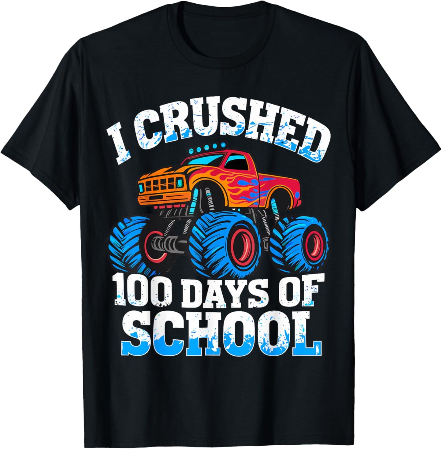 100 Days of School Monster Truck 100th Day of School T-Shirt
