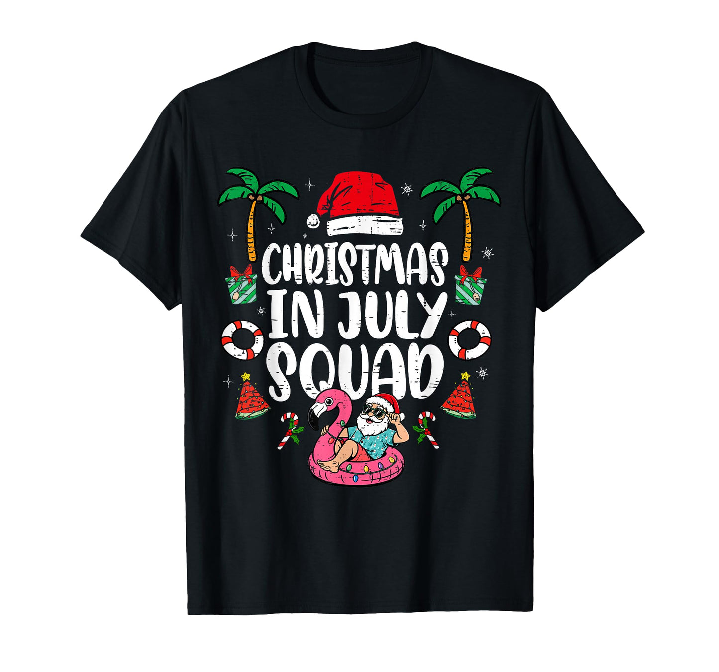Christmas In July Squad Funny Summer Vacation Men Women Kids T-Shirt