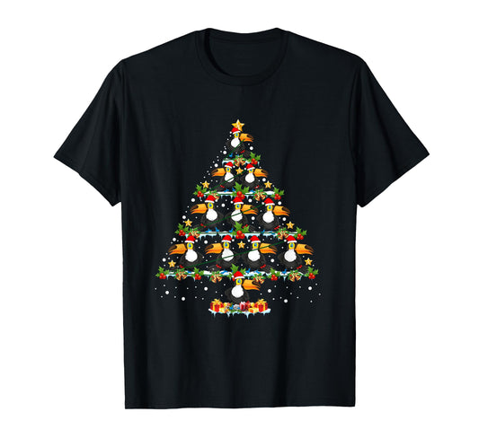Toucan Bird Lover Xmas Tree Santa Hat Toucan Christmas Tree T-Shirt