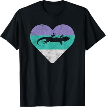 Gecko Retro Lizard Gift For Women or Girls T-Shirt