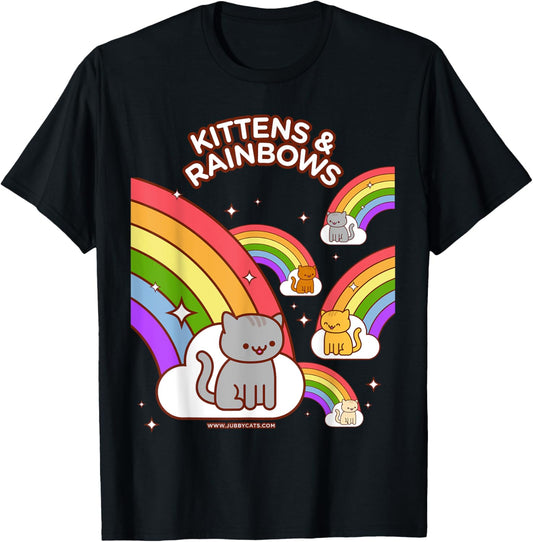 Kawaii Cat T-shirt - KITTENS & RAINBOWS T-Shirt