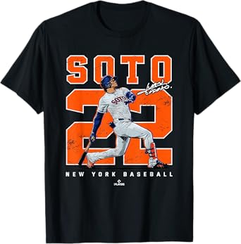 Number & Portrait Juan Soto New York Baseball MLBPA T-Shirt