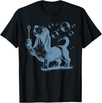 Vintage Dog Basset Hound Bubble Gum Graphic Owner Dog Mom Men Women Kids T-Shirt