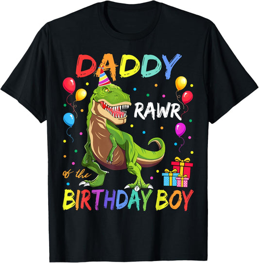 Daddy Dinosaur Shirt Funny Cute Birthday Boy Family Apparel T-Shirt