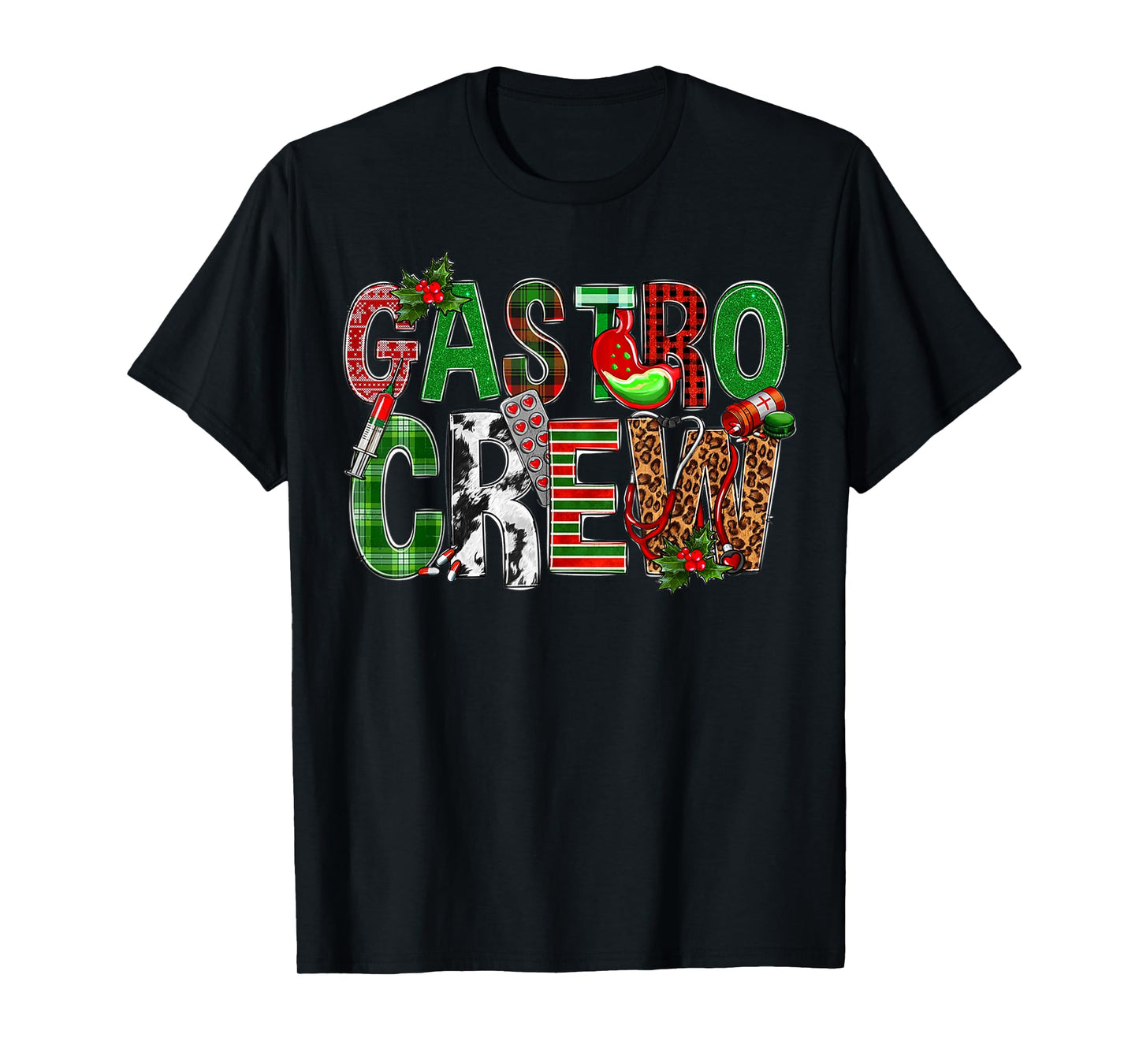 Gastro Crew Christmas Nurses Xmas Pajamas PJs Women Gifts T-Shirt