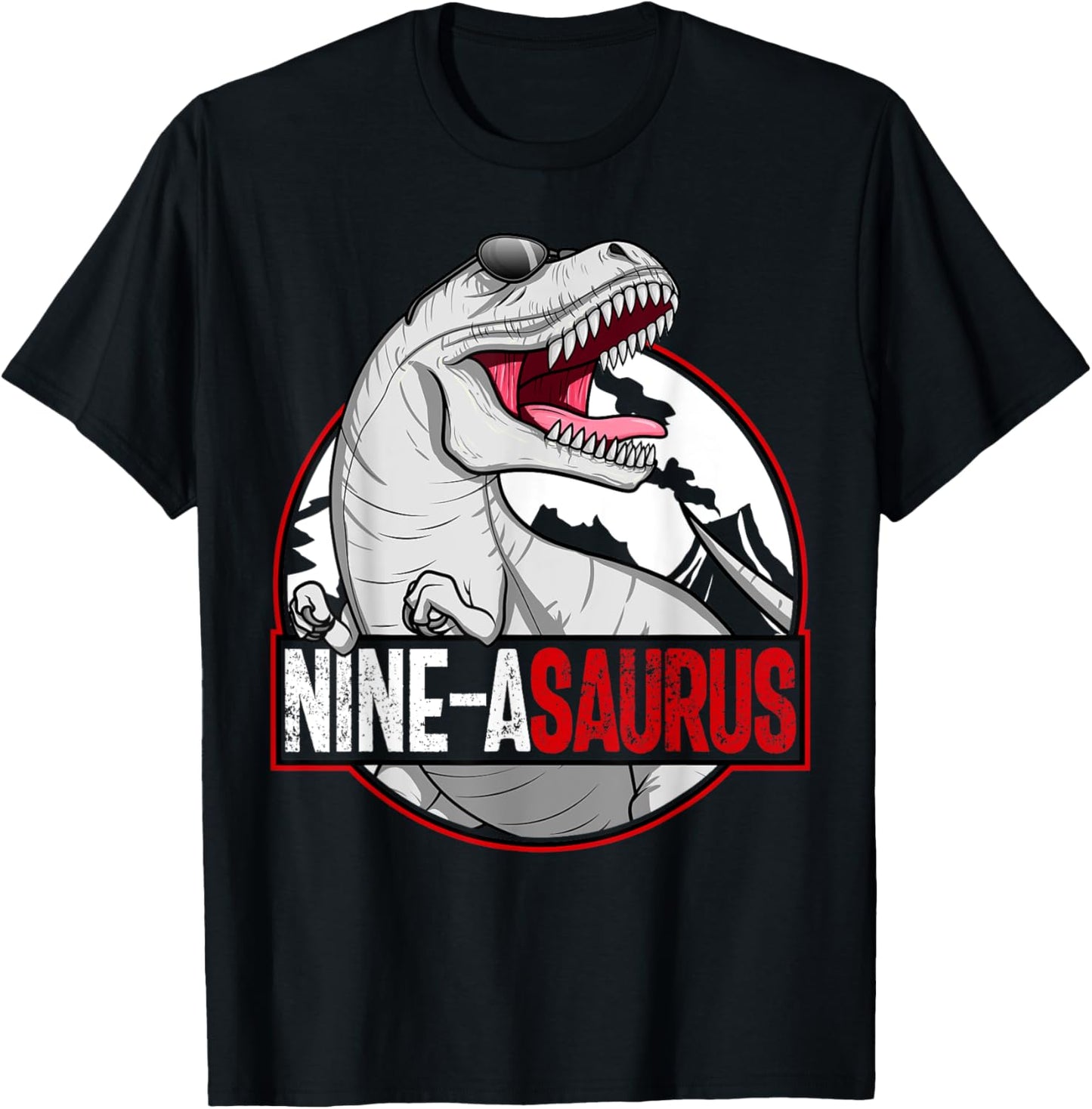 Nine-asaurus Matching Family Dinosaur Kids 9th Birthday T-Shirt