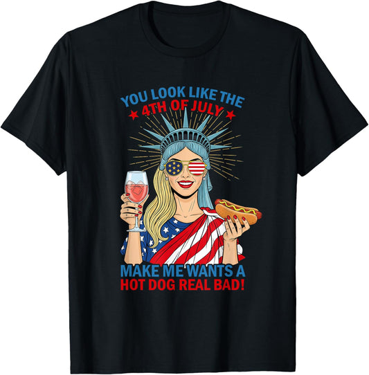 You Look Like The 4th Of July Funny Statue Of Liberty T-Shirt