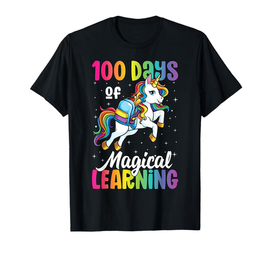 100 Days of School Unicorn Girls 100th Day of School T-Shirt