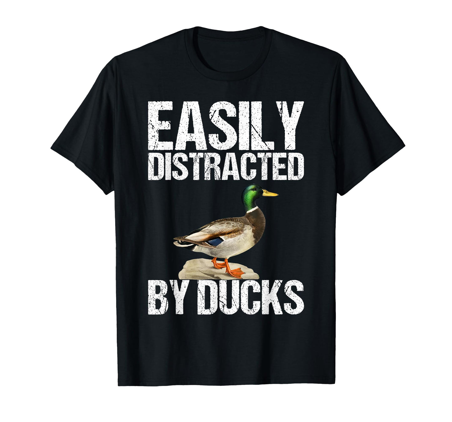 Easily Distracted By Ducks Tshirt as a Funny Duck T-Shirt
