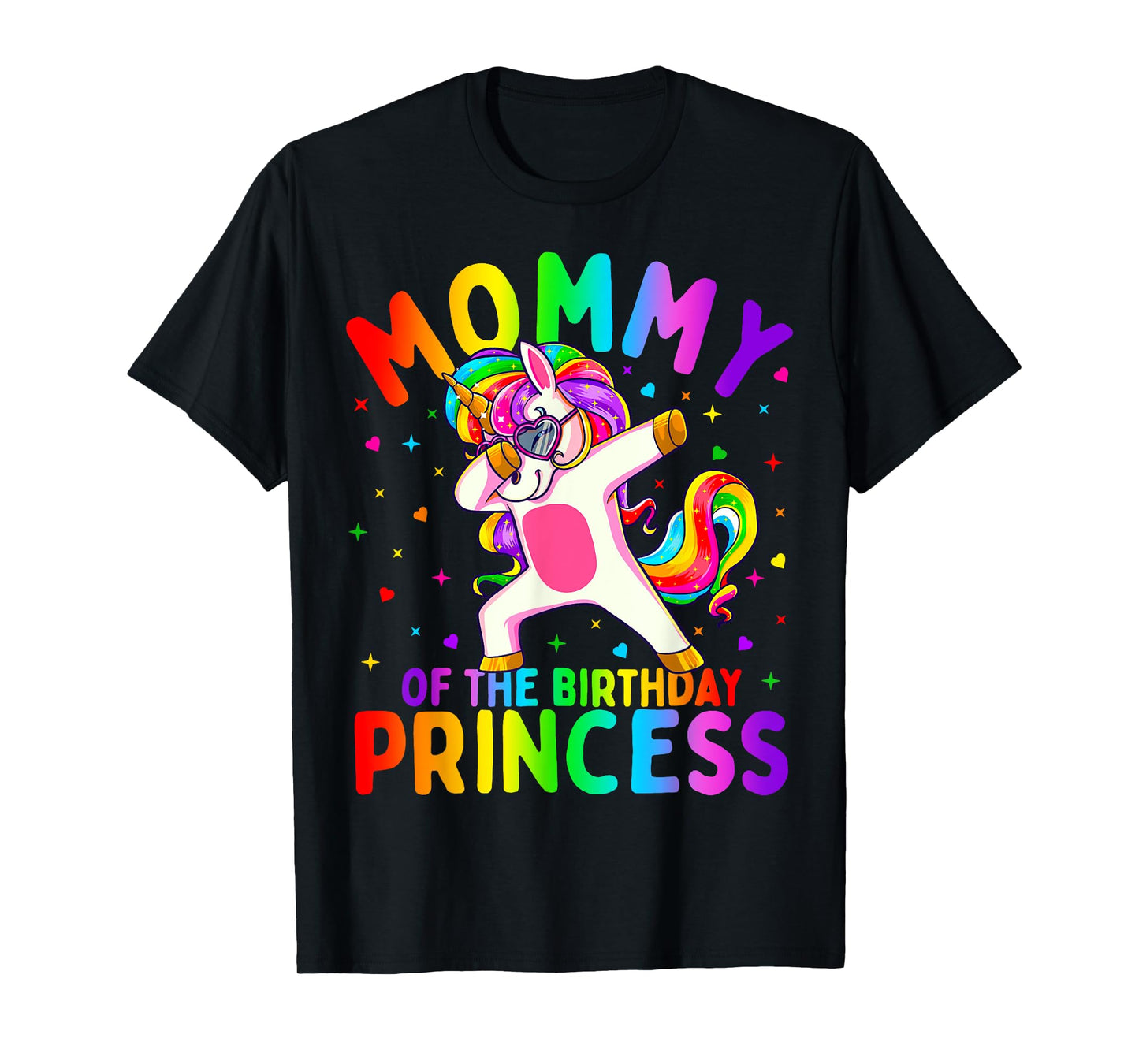 Mommy of the Birthday Princess Girl Dabbing Unicorn Mom T-Shirt