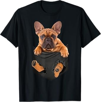 French Bulldog In a Pocket Mid T Shirt, Dog Inside Me T-Shirt