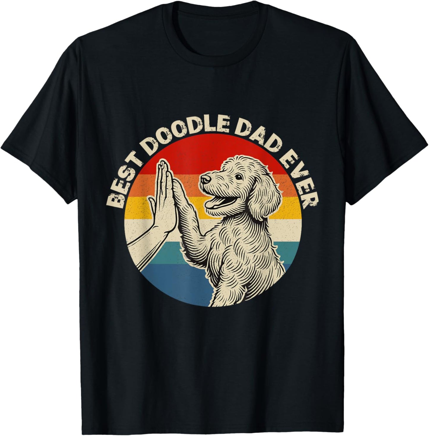 The Best Doodle Dad Ever Retro Goldendoodle Labradoodle T-Shirt