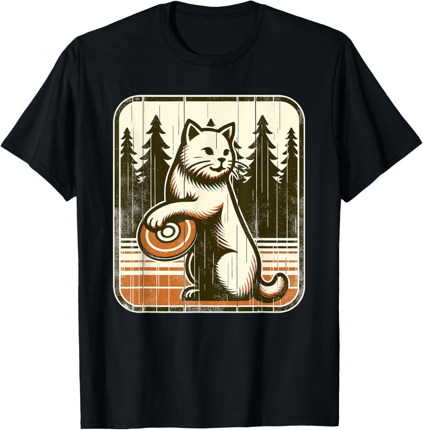 Disc Golfer Cat Disc Golf Player T-Shirt