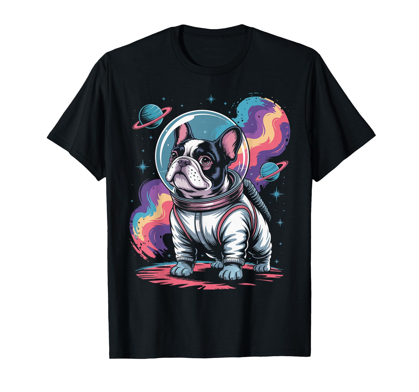 Space French Bulldog Astronaut French Bulldog T-Shirt