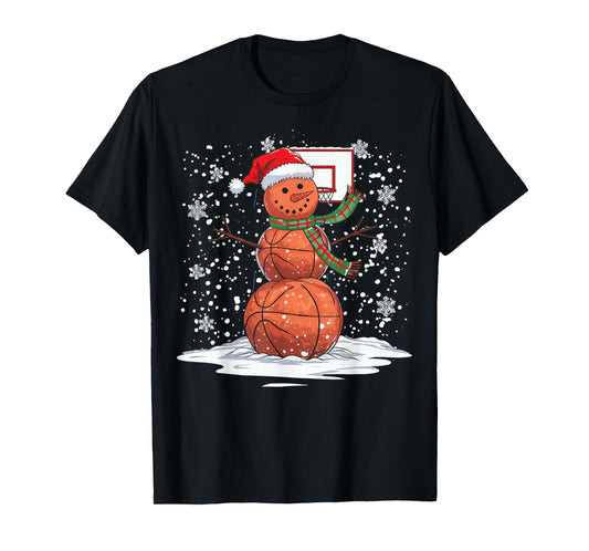 Basketball Snowman T-Shirt