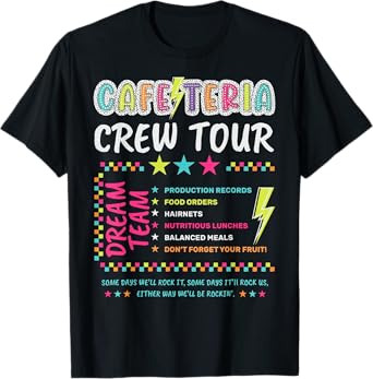 Cafeteria Crew Tour Lunch Lady Dream Team Back To School T-Shirt