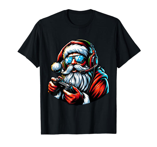 Christmas Gamer Boys Video Game Santa Xmas T-Shirt