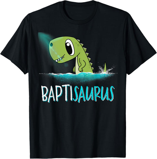 BaptiSaurus Funny Boys Kids Baptism for Christian Baptism T-Shirt