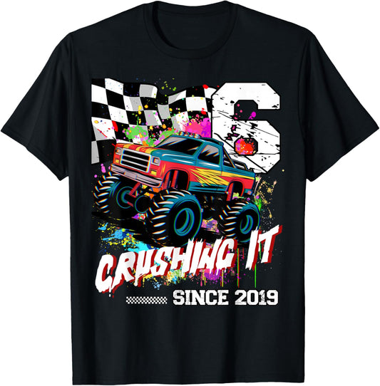 Birthday Monster Truck 6th years old Monster Truck Birthday T-Shirt